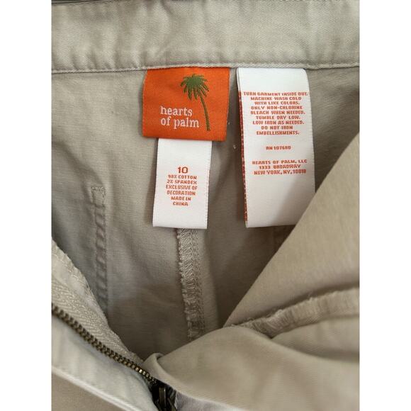 Hearts Of Palm Tan Capris Ladies Size 10 - Picture 3 of 15
